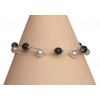 Bracelet perles blanc et noir BR1180A