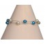 Bracelet perles ivoire turquoise BR1182A
