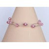 Bracelet mariage perles roses et cristal BR1205A