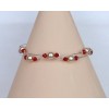 Bracelet mariage perles ivoire et cristal rouge BR1207A