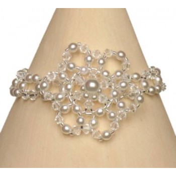 Bracelet mariage blanc et cristal BR4234Z