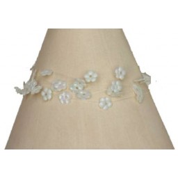 Bracelet fantaisie fleurs ivoire BR4236A