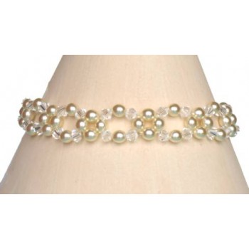 Bracelet mariage ivoire et cristal BR4249Z