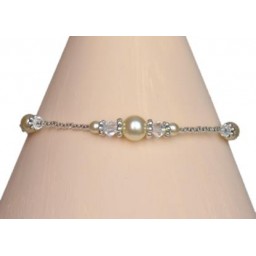 Bracelet mariage ivoire et cristal BR4263A