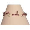 Bracelet perles ivoire et bordeaux BR4268Z