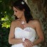 Bracelet mariage fleur plumes ivoire clair bordeaux BR4291A