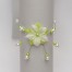 Bracelet mariage fleur blanc et vert anis BR1277A