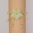 Bracelet mariage fleur blanc et vert anis BR1277A