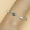 Bracelet mariage fleurs argent blanc BR1279A