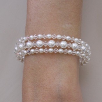 Bracelet mariage 3 rangs blanc cristal BR1260A