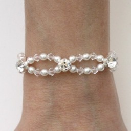 Bracelet mariage blanc cristal strass BR4286A
