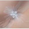 Bracelet fleur plumes blanc BR1242B