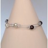 Bracelet mariage ivoire chocolat cristal BR1247A