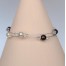 Bracelet mariage ivoire foncé chocolat cristal BR1247A