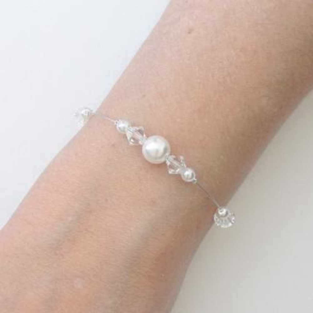 Bracelet mariage blanc cristal Bracelet mariage blanc cristal