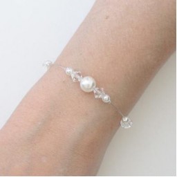 Bracelet mariage blanc cristal BR1254A