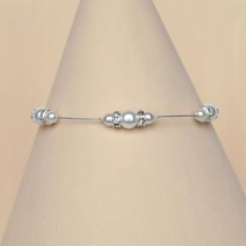 Bracelet mariage blanc et strass BR1250A