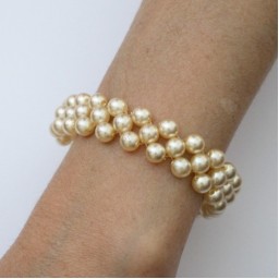 Bracelet mariage perles ivoire BR706A