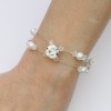 Bracelet mariage double rang blanc cristal strass BR1274A