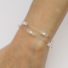 Bracelet mariage double rang blanc cristal  BR1275A