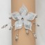 Bracelet mariage fleur blanc argent BR1270A