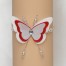 Bracelet mariage papillon blanc rouge BR1268A