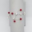 Bracelet mariage rouge blanc strass BR1284A