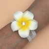 Bracelet élastique fleur de tiaré/frangipanier BR363