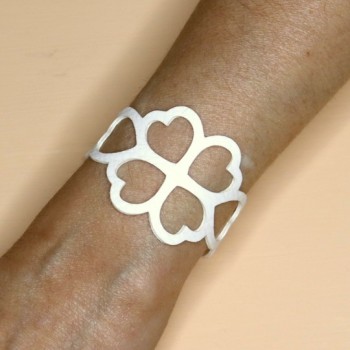 Bracelet blanc coeurs BR7003