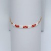 Bracelet 2 rangs rouge or blanc BR6014