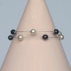 Bracelet perles ivoire et chocolat BR1165B