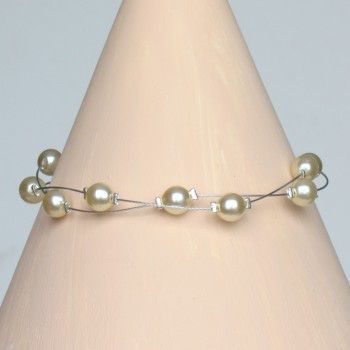 Bracelet de mariage perles nacrées ivoire BR1183A