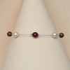 Bracelet mariage ivoire et bordeaux BR1251A