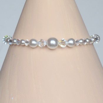 Bracelet mariage blanc et cristal BR4271A