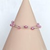 Bracelet mariage perles roses et cristal BR1205A