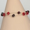 Bracelet fantaisie perles cube rouge BR1176A