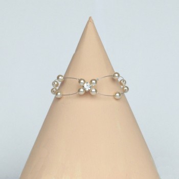 Bracelet mariage ivoire strass BR1220A