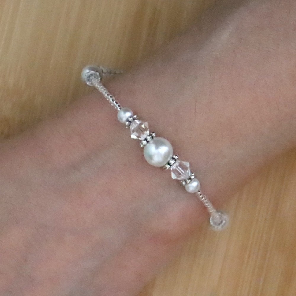 Parure mariage blanc et cristal Parure mariage blanc et cristal