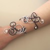 Bracelet mariage noir et argent + strass BRA300