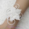 Bracelet mariage blanc argent fleur strass BRA353B