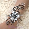 Bracelet mariage cinéma noir et blanc BRA336
