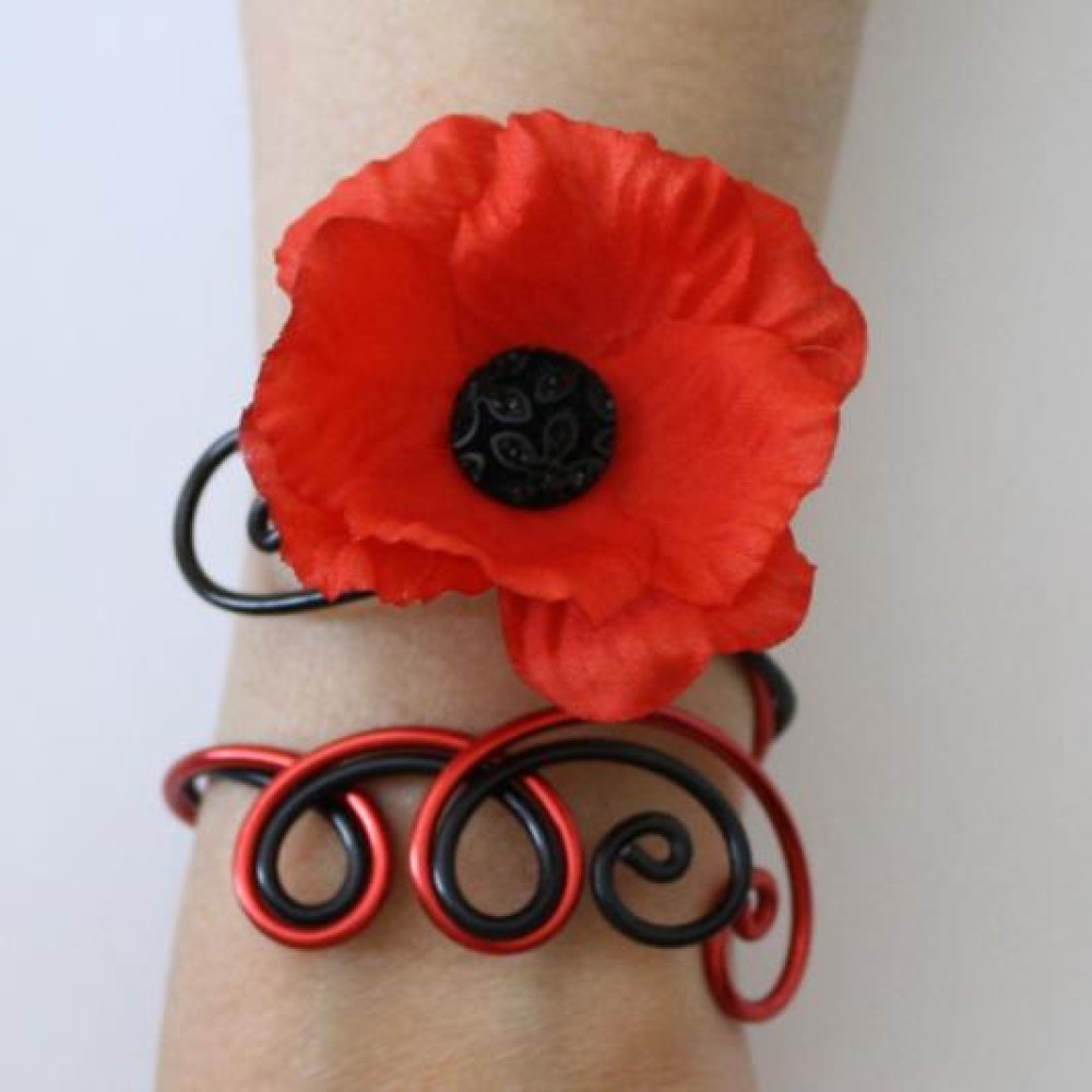 Bracelet coquelicot Bracelet coquelicot
