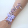 Bracelet mariage argent lilas papillon BRA323