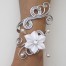 Parure fils argent et strass pour Sandrine