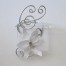 Bracelet mariage fleur blanc et argent BRA331