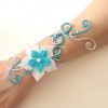 Bracelet mariage argent et turquoise BRA310