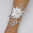 Bracelet mariage argent blanc fleur plumes BRA1281A