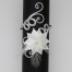 Bracelet mariage argent blanc fleur plumes BRA1281A