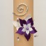 Bracelet mariage fleur blanc violet BRA360