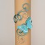 Bracelet mariage papillon argent  blanc bleu turquoise BRA361